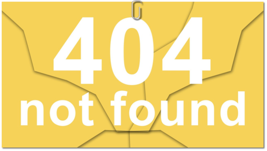 Error 404 - page not found